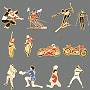 emblematy - dyscypliny sportowe kolorowe